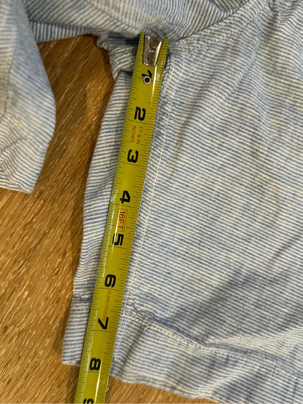 J. Crew Light Blue Micro-Striped Men's Flat Front Shorts